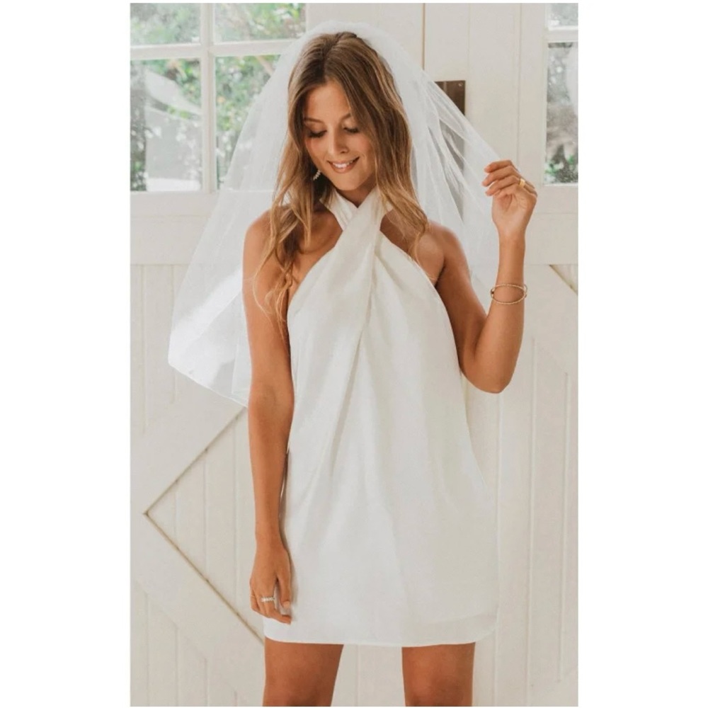 Show Me Your Mumu Jasmine Halter Mini Ivory